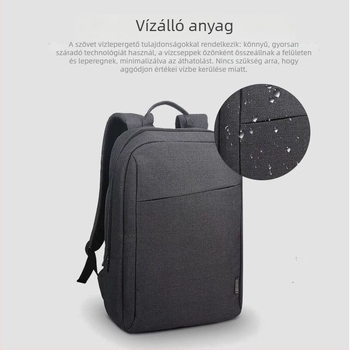 Hátizsák laptophoz, 20–35 L, Oxford anyag, uniszex, üzleti stílus görbült vállpántokkal