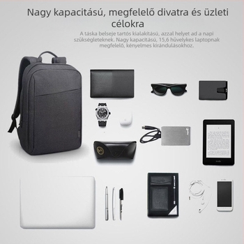 Hátizsák laptophoz, 20–35 L, Oxford anyag, uniszex, üzleti stílus görbült vállpántokkal
