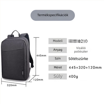 Hátizsák laptophoz, 20–35 L, Oxford anyag, uniszex, üzleti stílus görbült vállpántokkal