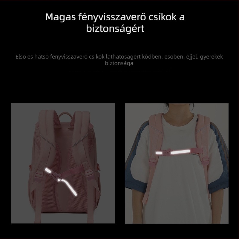 Zhuo Duolin iskolatáska általános iskolás lányoknak, 1–6. osztály, nejlon anyag, lélegző, vízálló, antibakteriális, görbült vállpántokkal