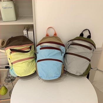 Uniszex nylon hátizsák – légáteresztő, ultra könnyű, bővíthető kapacitás, légpárnás vállpántok, poliészter bélés, középiskolai használatra