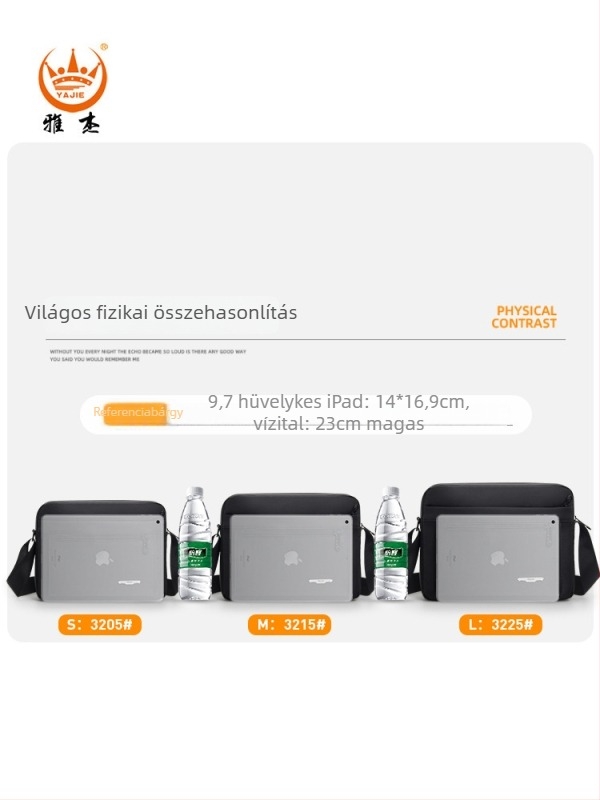 Férfi Crossbody táska, Oxford anyag, vízálló, városi minimalist stílus, nagy kapacitás
