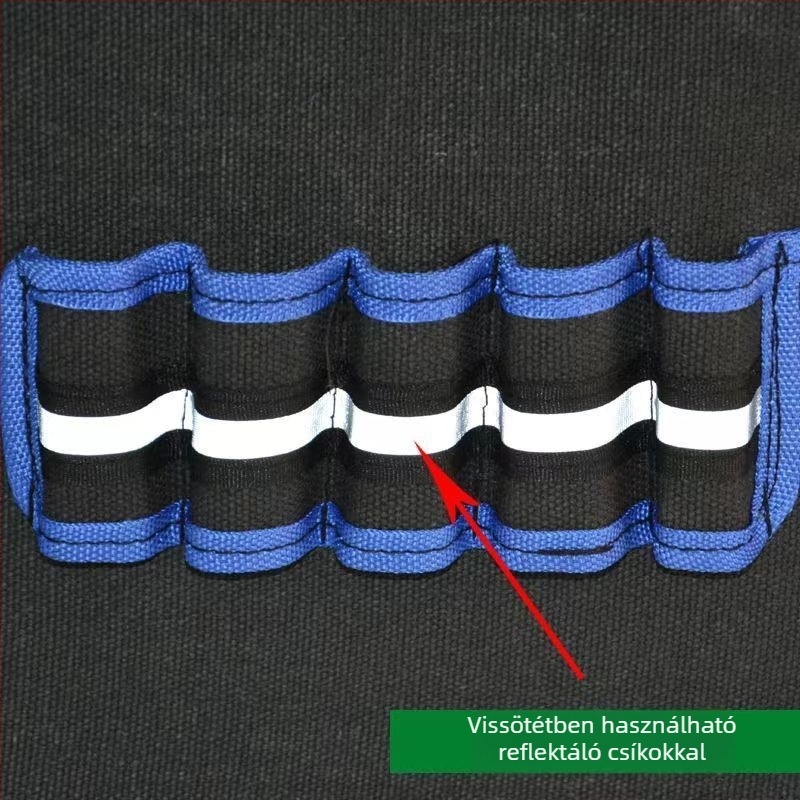 Villanyszerelő szerszám táska keresztpántos kivitelben – vászonból, PU bélés, antibakteriális, férfiaknak, vállon hordható