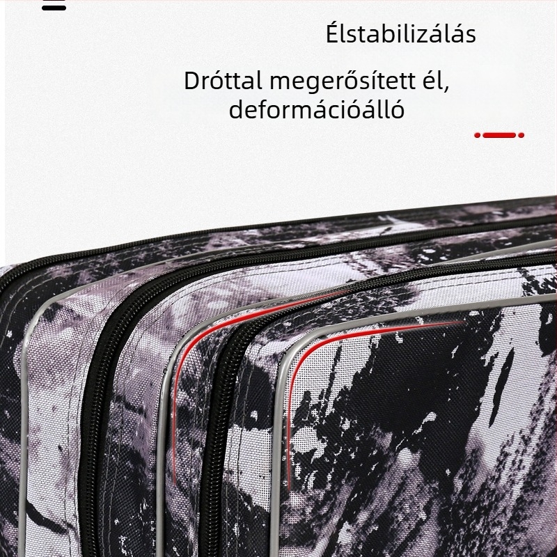 Horgászbot-táska dupla- és háromrétegű kialakítással, nagy kapacitású, tengeri és partszegi horgászathoz
