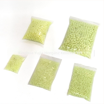 Fénylő horgász gyöngyök, gömbölyű alak, műanyag anyag, 1000 darabos csomag