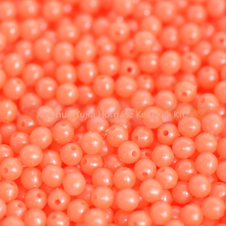 Fénylő horgász gyöngyök, gömbölyű alak, műanyag anyag, 1000 darabos csomag