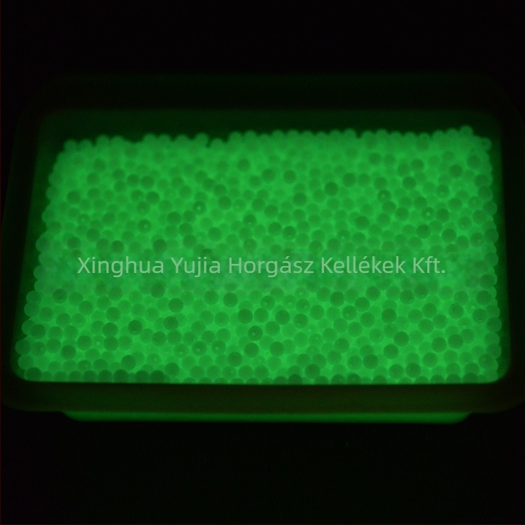 Fénylő horgász gyöngyök, gömbölyű alak, műanyag anyag, 1000 darabos csomag