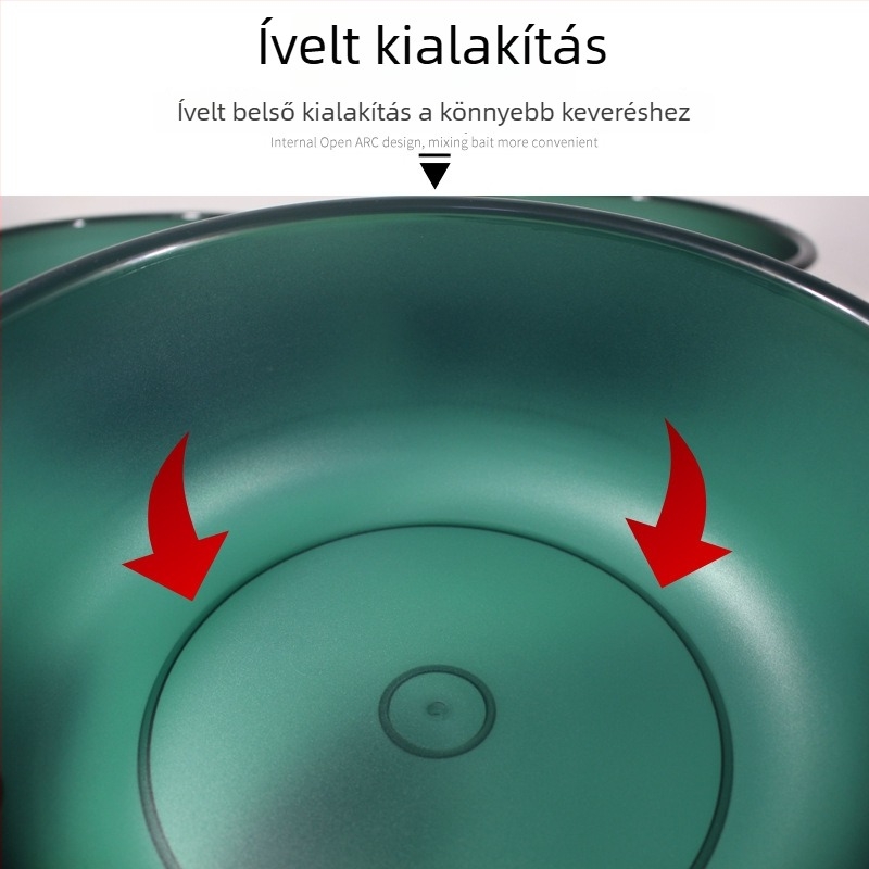 Háromrészes, vastagított és mélyebb etető tál, tapadásmentes etető tál nagy fekete tavakhoz
