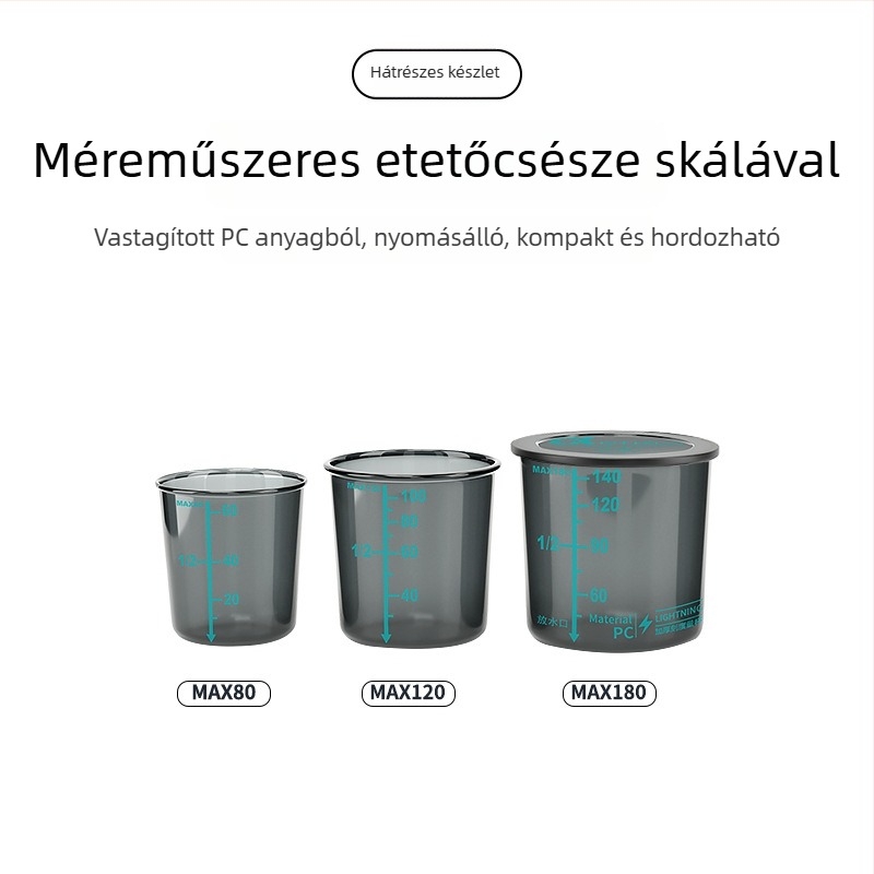 Horgász etetőanyag mérő pohár skálával – Modell 911, Qianrui, PC, hordozható, ütésálló