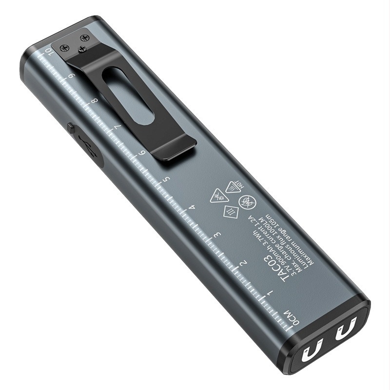 Alumínium ötvözetű LED elemlámpa, hordozható munkalámpa, 10W, 1000mAh, napelemes töltés, mágneses rögzítés, hatótávolság ≥ 500m