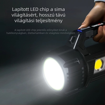Walson D400 Hordozható keresőlámpa LED, alumíniumötvözet, akkumulátor kapacitás 2000, 20W, hatótávolság 100–200 m