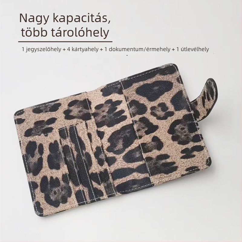RFID-védett útlevél- és kártyatartó PU bőrrel, 2 oldalas kialakítás, vízálló PU belső bélés