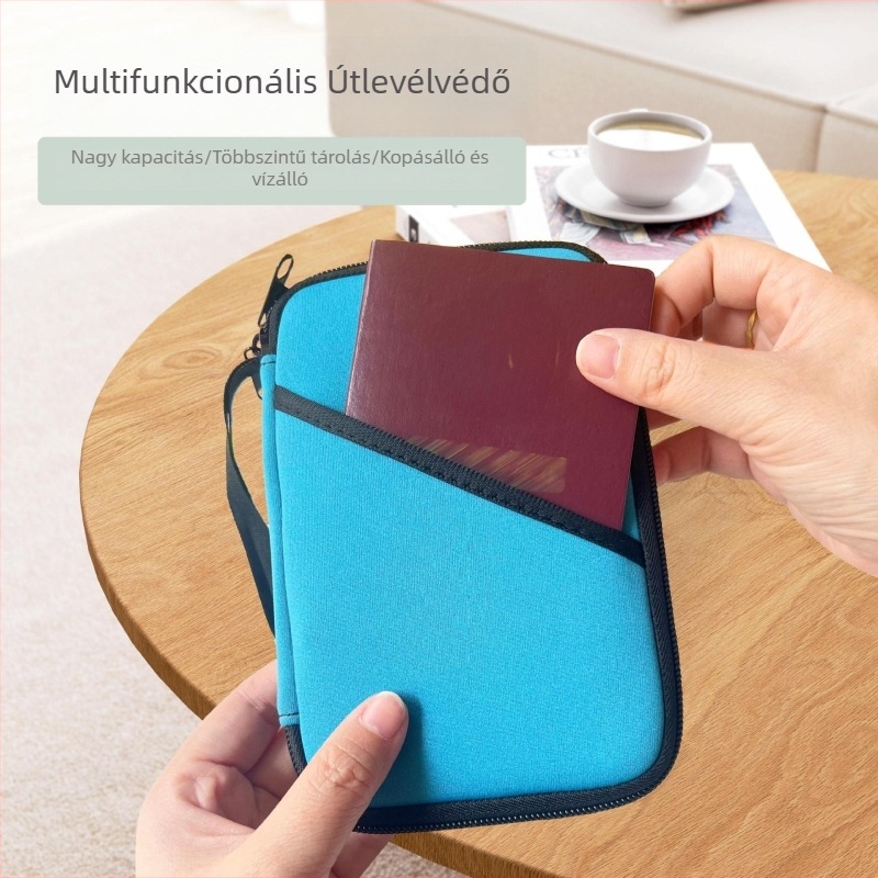 Útlevél- és irattartó - anti-theft, könnyű, lélegző, uniszex, üzleti stílus (Anyag: diving cloth; Belső: poliészter; Kategória: útlevél- és irattartó)