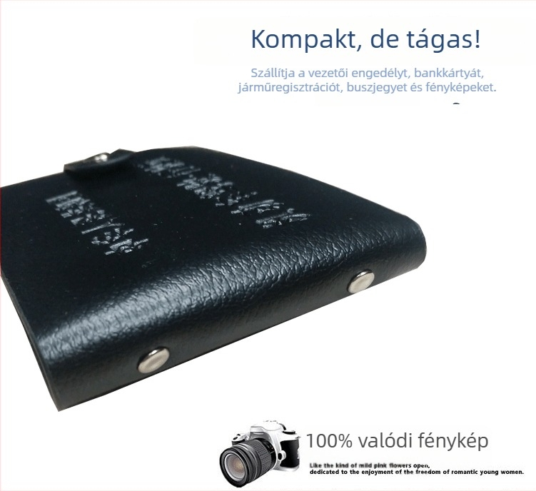 PU bőr kártya- és jogosítványtartó, Modell 0718, Uniszex, Városi minimalist Stílus, Szintetikus bőr belső, Napi használatra