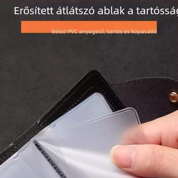 Uniszex kártyatartó, PU anyag, Jane Leopard márka, Urban Simplicity stílus, belső tok: szintetikus bőr, funkciók: kártyák tárolása és lopás elleni védelem