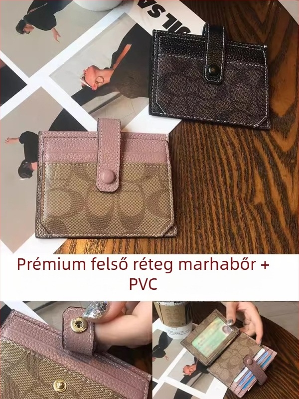 Valódi bőr jogosítvány-kártyatartó, ultra vékony, többkártyás kapacitás, egyszerű mintázat, poliészter-pamuts belső bélés, városi minimalista stílus