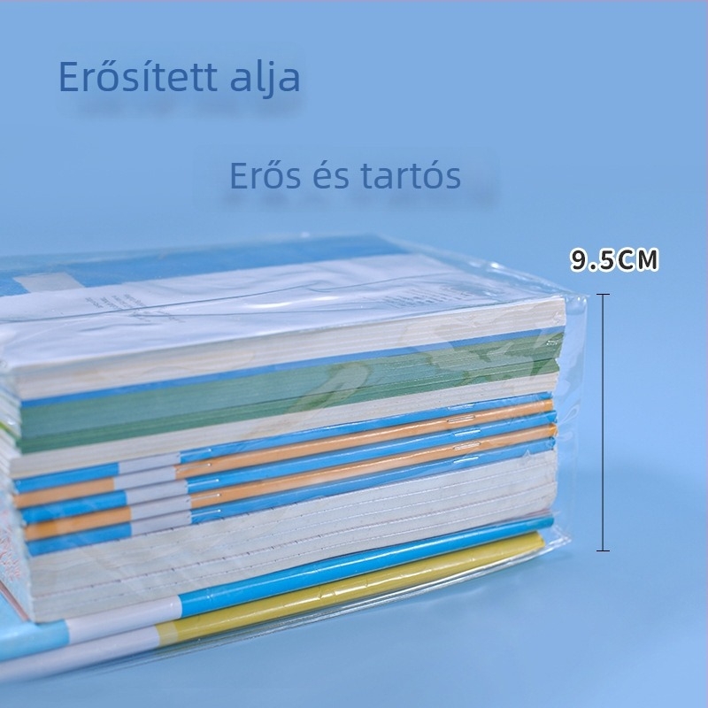 Átlátszó PVC dokumentumtáska csattal záródással, diákoknak, vizsgákhoz és házi feladatokhoz