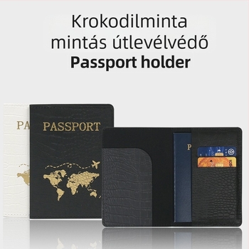 PU bőr útlevél- és dokumentumtartó Zhongmingtól, mintázat: Betűk, 2025 tavasz