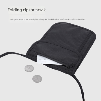 RFID útlevél tartó, multifunkcionális antifurt crossbody táska, útlevél és dokumentumok számára, Oxford anyagból, vízálló, lélegző