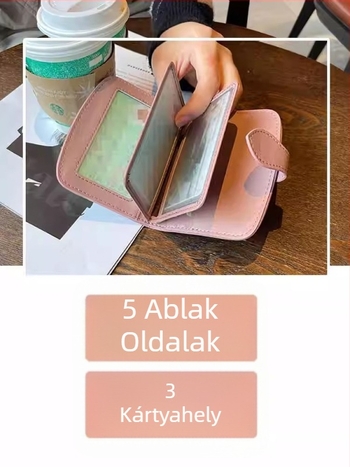 Személyi vezetői engedély védőtok, PVC kártya- és bizonyítványtartó, női kártyatartó betűmintával, poliészter bélés, bővíthető kapacitás