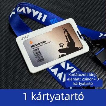 Univerzális kártyatartó medállal — szobakártyákhoz, diákigazolványhoz és bankkártyákhoz — műanyag, kreatív stílus