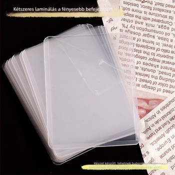 Kártyatartó PVC - Átlátható, Függőleges, Kemény héj, Kétoldalas laminálás (Koreai verzió)