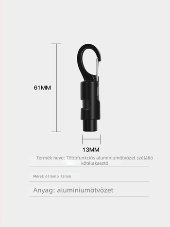 Sátor kötélhorgony alumíniumötvözetből – csatlakozó ponyvához és lámpához tartó klip – Márka: A Little Smoke