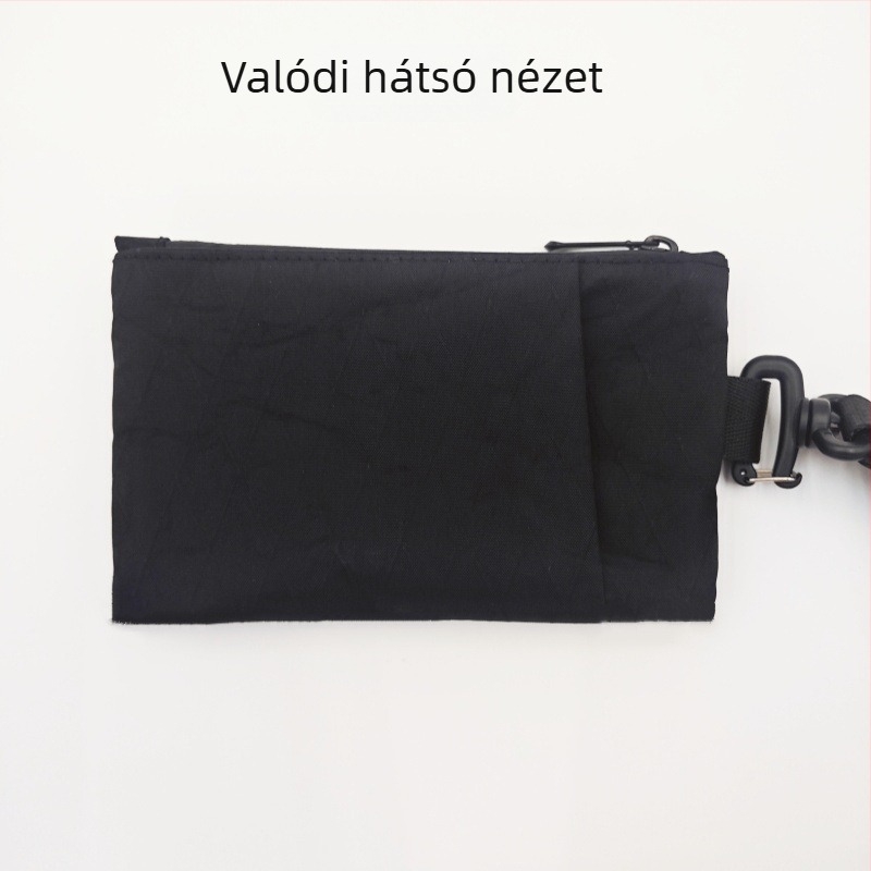 RFID-blokkoló mini pénztárca – Ultra-könnyű uniszex kártyatartó utazásokhoz, poliészter, lopás elleni és csalás elleni védelem
