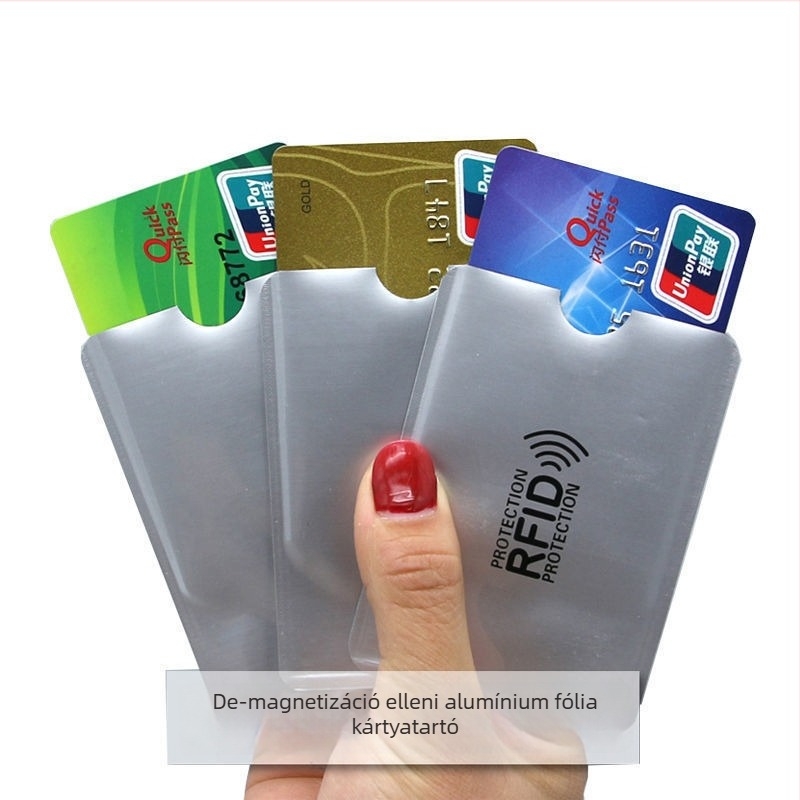 Kártyatartó védő tok anti-lopás, NFC-védelem és demagnetizáció elleni védelem — Valódi bőr, Pontos mintázat, PVC bélés, Vízálló, Cipzárral záródó