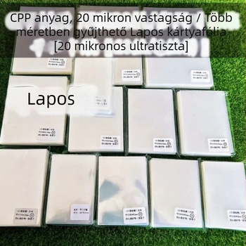 CPP átlátszó kártyatartó tok idol fotókhoz, 0,1 mm vastag, sík nyílás