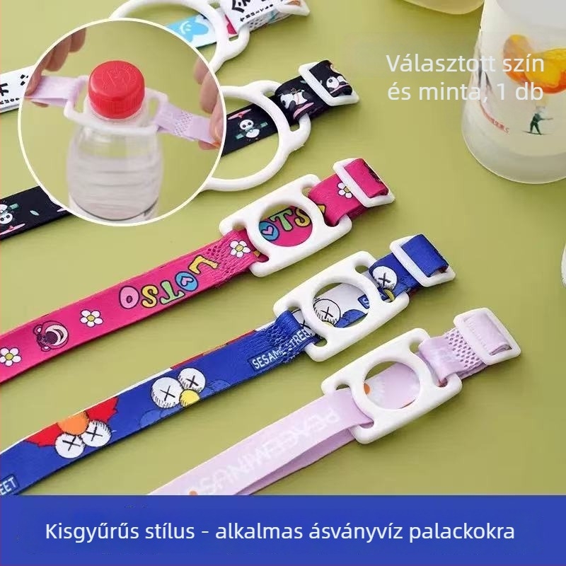 Vízpalack nyakpánt kártyatartóval, poliészter, modern egyszerű stílus
