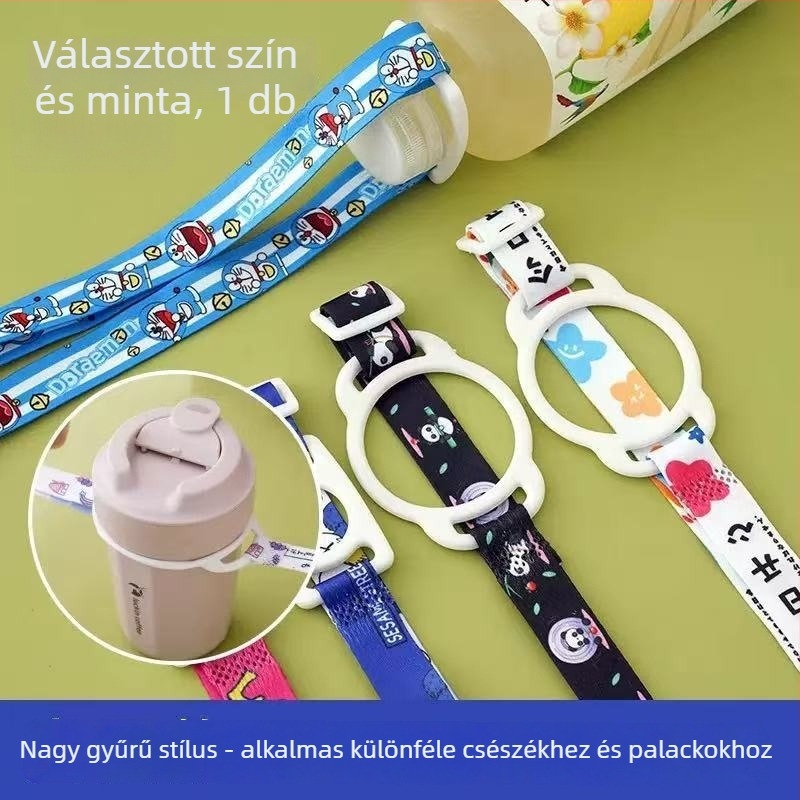 Vízpalack nyakpánt kártyatartóval, poliészter, modern egyszerű stílus