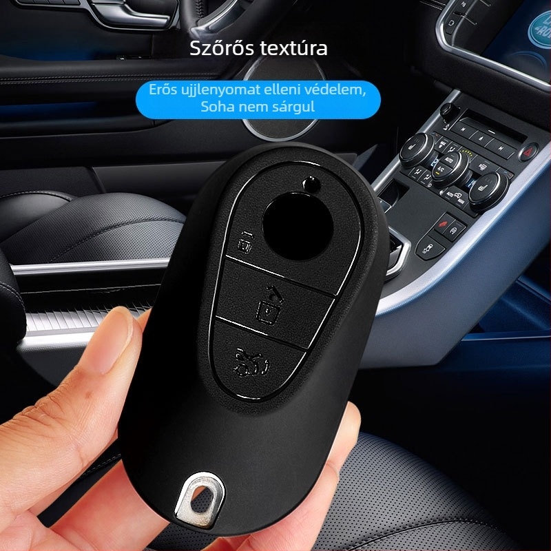 TPU kulcs tok Mercedes-Benz kulcsokhoz – kompatibilis A-Class, C-Class, E-Class és S-Class kulcsokkal; modellek A200L, C260L, E300L; teljes védelem; egyszerű stílus.
