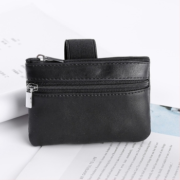 Természetes bőrből készült kulcstartó táska, városi minimalista stílus, modell AAAA, nylon bélés, 1 hajtásos kialítás