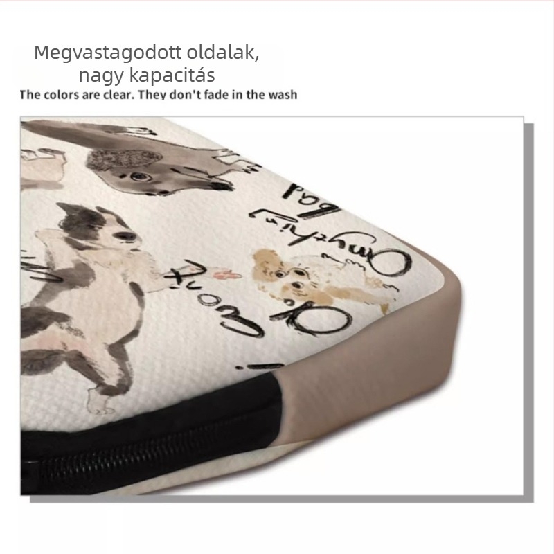 Csatos kártyatartóval ellátott pénztárca, vászonból, anime mintával, utcai divat stílus