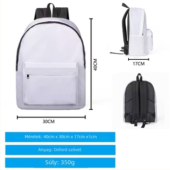 Uniszex iskolai hátizsák DIY nyomtatással, anime-cartoon minta, 20–35 liter, 16 hüvelykes laptophoz, utcai stílus