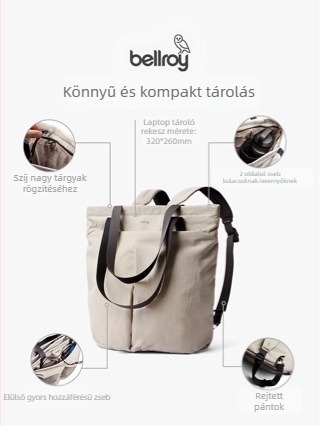 Könnyű nylon hátizsák mindennapi használatra, uniszex, 9 hüvelykes laptophoz illeszkedik, kapacitás legfeljebb 20 liter, poliészter bélés, légpárnázott vállpántok