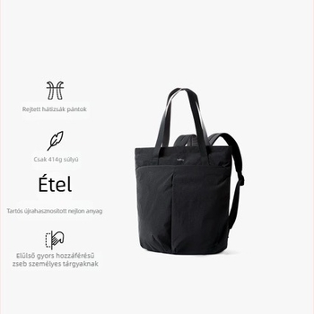 Könnyű nylon hátizsák mindennapi használatra, uniszex, 9 hüvelykes laptophoz illeszkedik, kapacitás legfeljebb 20 liter, poliészter bélés, légpárnázott vállpántok