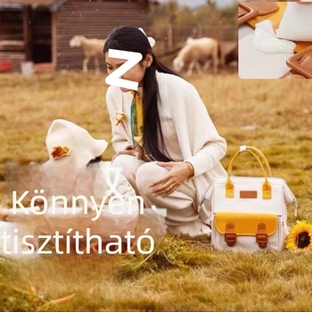 Nagy kapacitású anyuka utazó hátizsák — poliészter, szabadidős utazási stílus, belső nylon bélés, görbült vállpántok, Aibedila