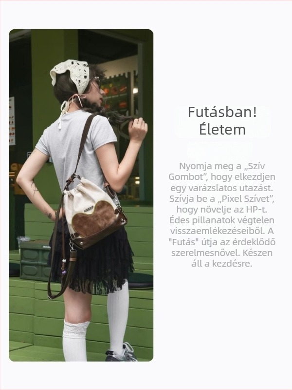3-in-1 húzós hátizsák, crossbody és bucket bag; koreai niche design; PU anyag; kapacitás kevesebb mint 20 L; bélés poliészter.