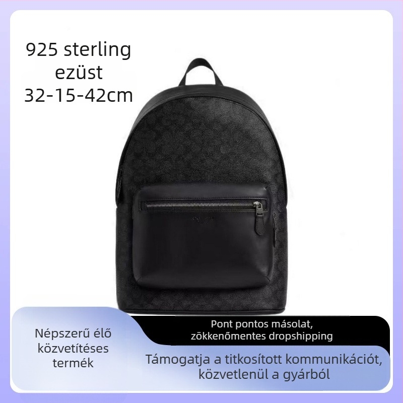 Hátizsák (Uniszex; PVC anyag; légpárnás vállpánt; 10 hüvelykes laptop rekesz; kapacitás 20 L alatt)