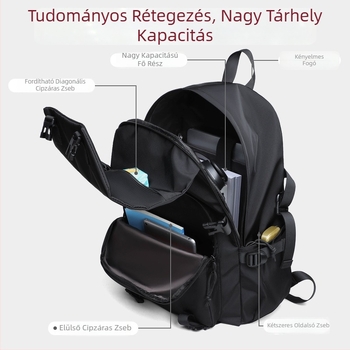 Unisex hátizsák Oxford anyagból, 20–35L kapacitás, üzleti stílus, tehercsökkentő kialakítás, mindennapi használathoz