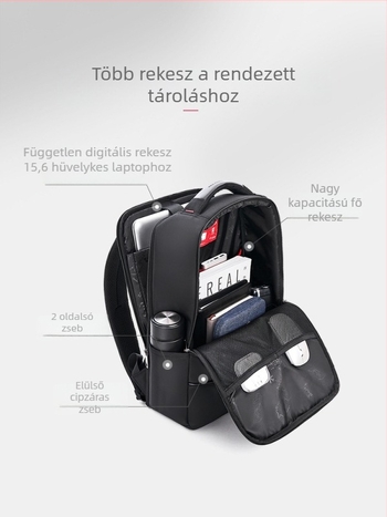 Üzleti utazásokhoz való laptop hátizsák (36–55L kapacitás, nylon anyag, terheléscsökkentő dizájn, üzleti ingázó stílus)