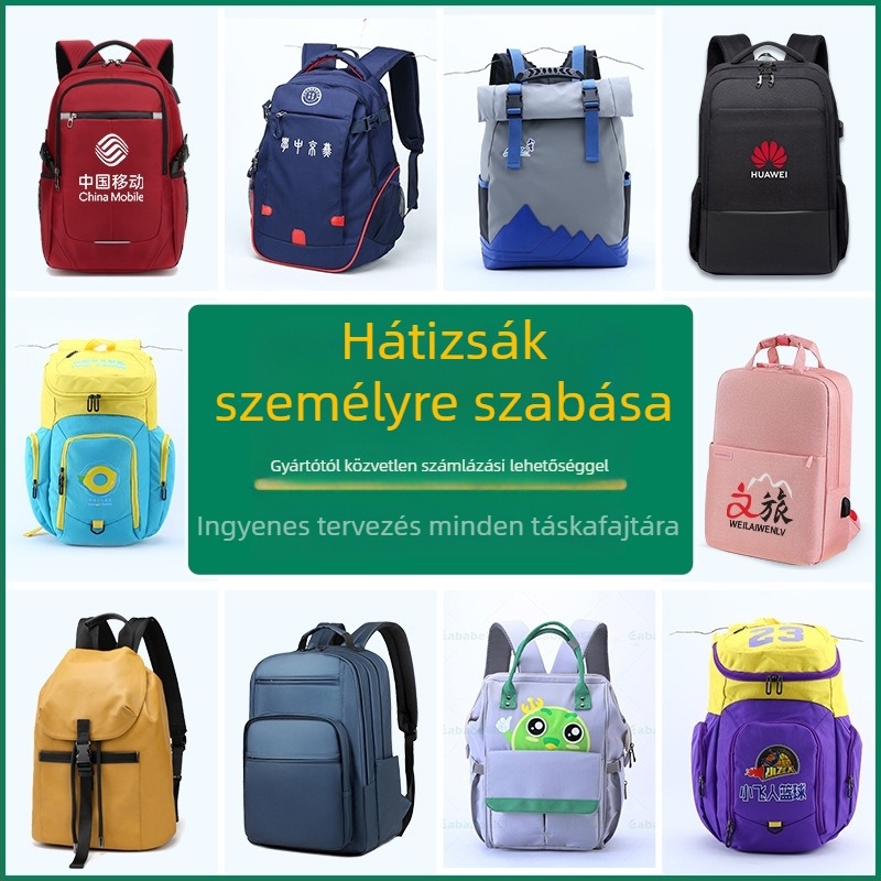 Hátizsák testreszabható logóval üzleti és utazási használatra, Oxford anyag, 20–35L kapacitás, 10 hüvelykes laptophoz illeszkedik, ergonómikus hátrész.