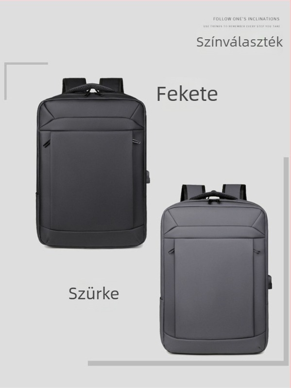 Uniszex üzleti hátizsák, könnyű, 20–35L kapacitás, 15 hüvelykes laptophoz, vízálló