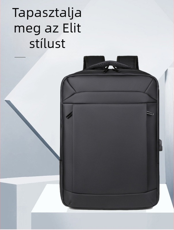Uniszex üzleti hátizsák, könnyű, 20–35L kapacitás, 15 hüvelykes laptophoz, vízálló