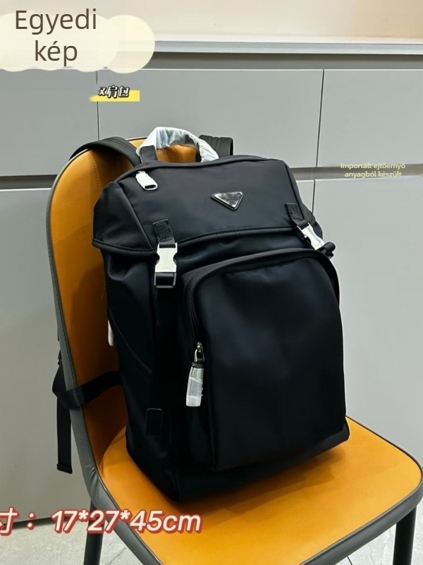 Nylon vízálló laptop hátizsák, nagy kapacitású 20–35L, laptop tárhely, vállpántok léghűtő párnával, felső bőrhéj részletek