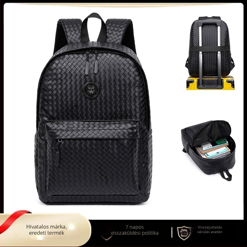 Unisex PU hátizsák szabadidős utazásokhoz – 20–35L, kompatibil 16 colos laptophoz, légpárnás vállpánt