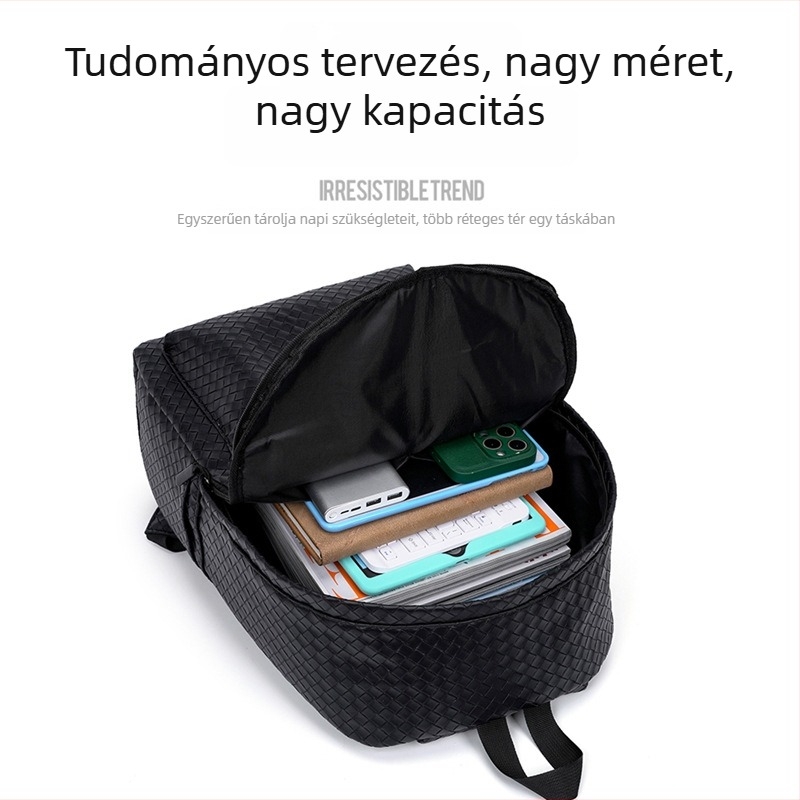Unisex PU hátizsák szabadidős utazásokhoz – 20–35L, kompatibil 16 colos laptophoz, légpárnás vállpánt