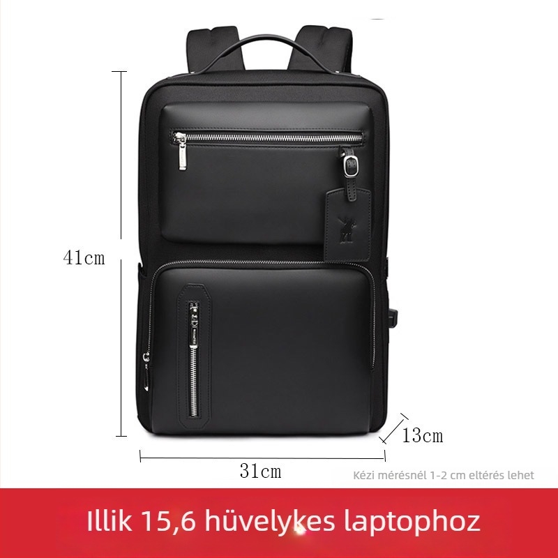 WilliamPolo férfi PU bőr laptop hátizsák üzleti utazáshoz – 20–35L, mindennapi üzleti használat